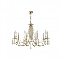 Подвесная люстра Crystal Lux Victoria SP10 Gold/Amber