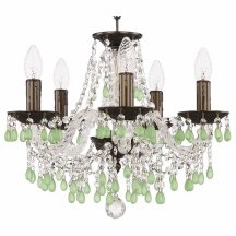 Люстра зелёного цвета Bohemia Ivele Crystal AL1610 AL16310/5/141 PD V5001