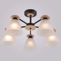 Потолочная люстра Reluce 01625-0.3-05 BK+WOOD