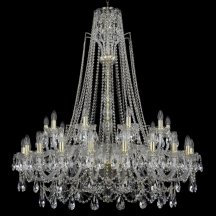 Элитная люстра Bohemia Ivele Crystal 1411 1411/20+10/400/XL-130/G
