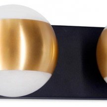 Спот Ambrella light Wall 16 FW575/2 SBK/GD черный песок/золото G9 max 40W 260*70*85