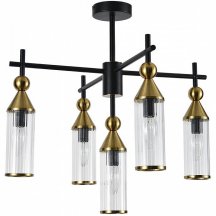 Люстра для натяжного потолка Indigo Torazzo 13037/5R Black