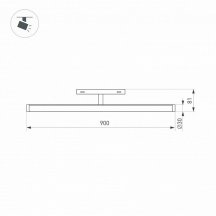 Трековый светодиодный светильник Arlight Mag-Orient-Tube-Turn-L900-30W Warm3000 036477