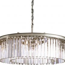 Подвесная люстра DeLight Collection 1920s Odeon KR0387P-10B chrome/clear