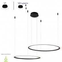 Подвесной светодиодный светильник Crystal Lux Manzana SP53W Led  Black