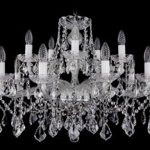 Элитная подвесная люстра Bohemia Ivele Crystal 1413 1413/10+5/300 Ni Leafs
