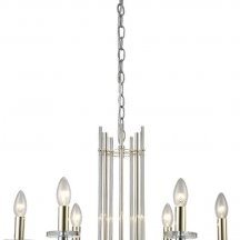 Подвесная люстра Crystal Lux AURELIO SP6 GOLD+CHROME/TRANSPARENT