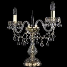 Настольная лампа в классическом стиле Bohemia Ivele Crystal 1409 1409L/2/141-39/G