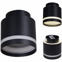 Накладной светильник Reluce Technical 53001 53001-9.5-001IL GX53+LED3W BK