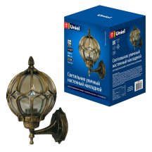 Настенный светильник уличный Uniel UUL-S90A 60W/E27 IP54 GOLD