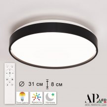 Потолочный светильник APL LED Toscana 3315.XM302-2-328/18W Black