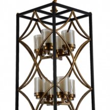 Элитная люстра Lumina Deco Quadrato Duo LDP 1223-8 BK+MD
