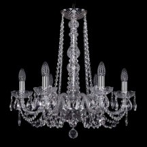 Элитная подвесная люстра Bohemia Ivele Crystal 1402 1402/5/195/h-58/Ni