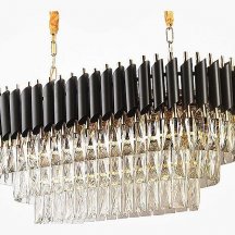 Люстра из Китая ImperiumLoft Empire Black Rectangular Chandelier Crystal 40.2893