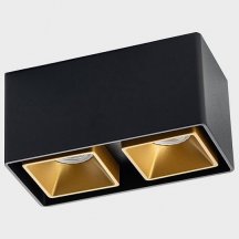 Точечный светильник Italline FASHION FX2 black + FASHION FXR gold - 2шт.