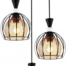 Люстра для натяжного потолка Reluce  03061-0.9-03 BK+GOLD