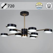 Потолочная светодиодная люстра Reluce 06369-0.3-08 COP+BK