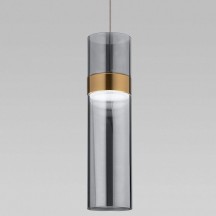 Подвесной светильник Eurosvet Lumen 50244/1 LED латунь/дымчатый