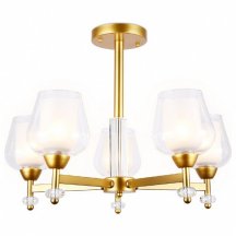 Люстра на штанге Ambrella Traditional TR3154/5 GD/CL золото/прозрачный E27/5 max 40W D630*460 российская