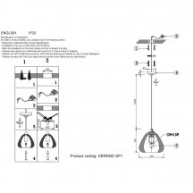 Подвесной светодиодный светильник Crystal Lux Verano SP1 Gold