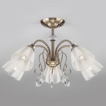 Российская подвесная люстра Eurosvet Floranse 30155/5 античная бронза