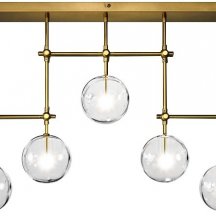 Элитная потолочная люстра DeLight Collection Globe Mobile KG0835P-7A brass