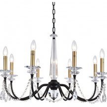 Подвесная люстра Newport АНАСТАСИЯ 3978/C black+brass