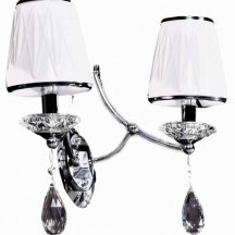 Настенный бра с выключателем Lumina Deco Dominni LDW 9268-2 CHR