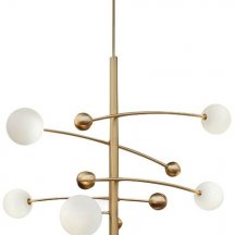 Подвесная люстра DeLight Collection Globe Mobile 10215P/5 brass