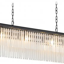 Подвесная люстра DeLight Collection 1920s Odeon KR0387P-12C/P black/frost