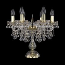 Настольная лампа в классическом стиле Bohemia Ivele Crystal 1409 1409L/6/141-39/G