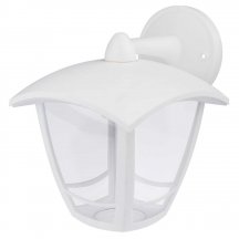 Садово-парковый светильник ЭРА «Дели 2» НБУ 07-40-002 белый 4-гранный настенный IP44 Е27 max60Вт Б0051196