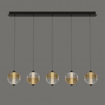 Подвесной светильник DeLight Collection MD24022079 MD24022079-5B black/amber