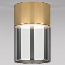 Потолочный светодиодный светильник Elektrostandard Lumen 25047/LED 10W 4000К латунь/дымчатый a064708