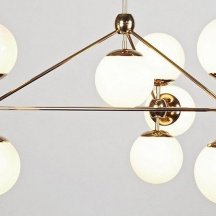 Люстра на штанге Imperiumloft Modo Chandelier White Glass 40,514