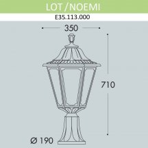 Наземный фонарь Fumagalli Noemi E35.113.000.BXH27