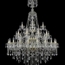 Люстра для натяжных потолков Bohemia Ivele Crystal 1415 1415/20+10+5/400/XL-180/3d/G