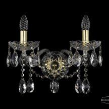 Настенный светильник для спальни Bohemia Ivele Crystal 1413 1413B/2/165/XL/G