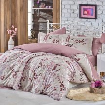 Розовое постельное белье «IRMA» из сатина, евро