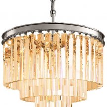 Подвесная люстра 1920s Odeon KR0387P-6 chrome/amber