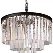 Подвесная люстра 1920s Odeon KR0387P-6 black/clear