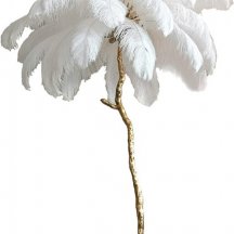 Торшер DeLight Collection Ostrich Feather BRFL5014 white/antique brass