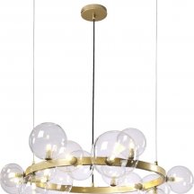 Подвесная люстра Crystal Lux Agata SP15 V2 Gold/Transparente