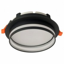 Светильник встраиваемый Feron DL702 LUNA потолочный GX70 черный круг 51098