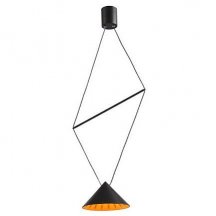 Подвесной светодиодный светильник Italline IT03-1430 black/orange из Италии
