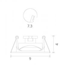 Точечный встраиваемый светильник Arte Lamp Accento A3219PL-1SS