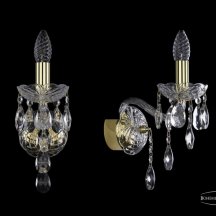 Настенный светильник для спальни Bohemia Ivele Crystal 1415 1415B/1/141/G