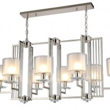 Подвесная люстра Crystal Lux Nicolas SP8 L1000 Nickel/White