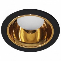 Светильник встраиваемый Feron DL3102 потолочный MR16 G5.3  черный + золото 51403