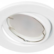 Светильник встраиваемый штампованный ЭРА ST2A WH SET 10 под лампу MR16 GU5.3 поворотный белый набор 10 шт Б0070924